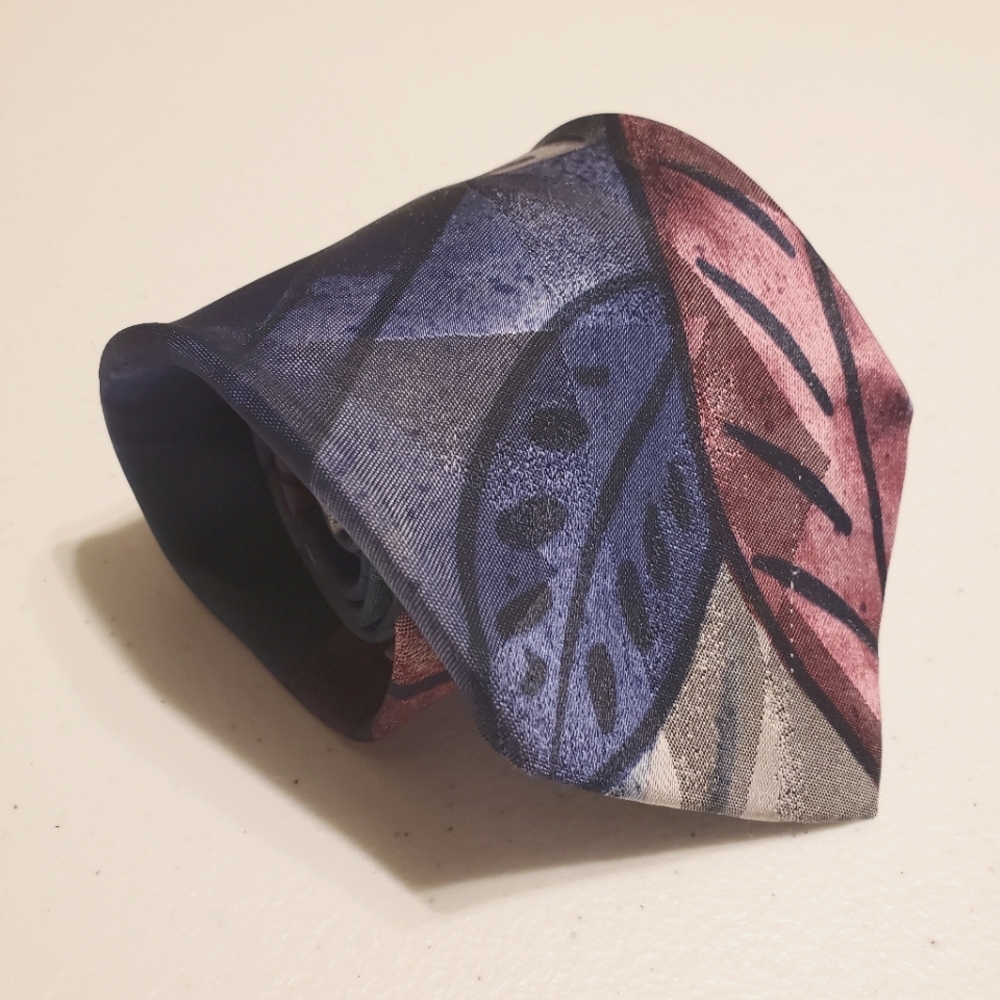 Valentino Necktie Blue Floral Silk Neck Tie